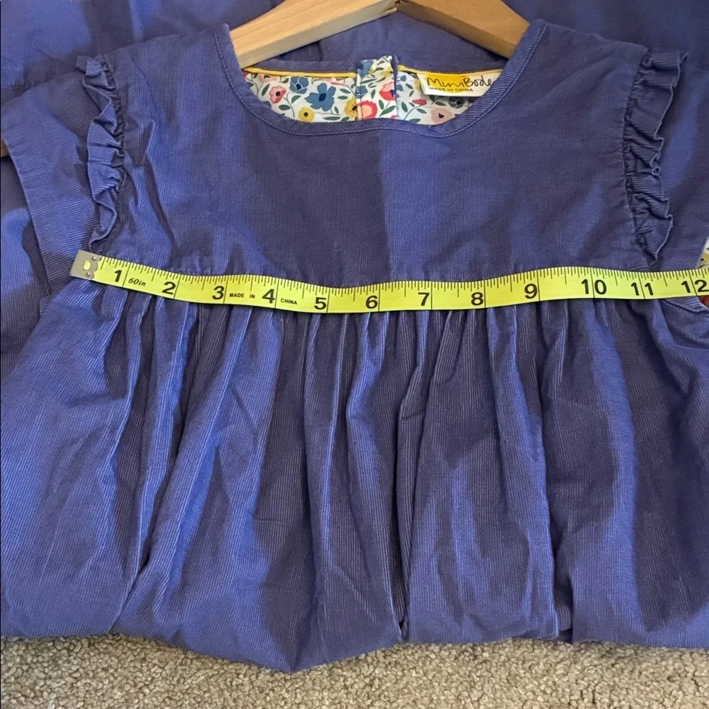 Mini Boden Purple Ruffle Sleeve Dress size 9-10